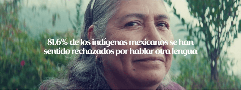 "81.6% of indigenous Mexican have felt “rejected” because of the language they speak"